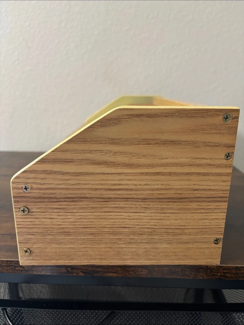 Vintage 31+ Day Wooden Desktop Bill Mail  Correspondence Organizer Natural Wood